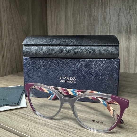 Prada Accessories - Prada Women's Purple and Multicolor Glasses